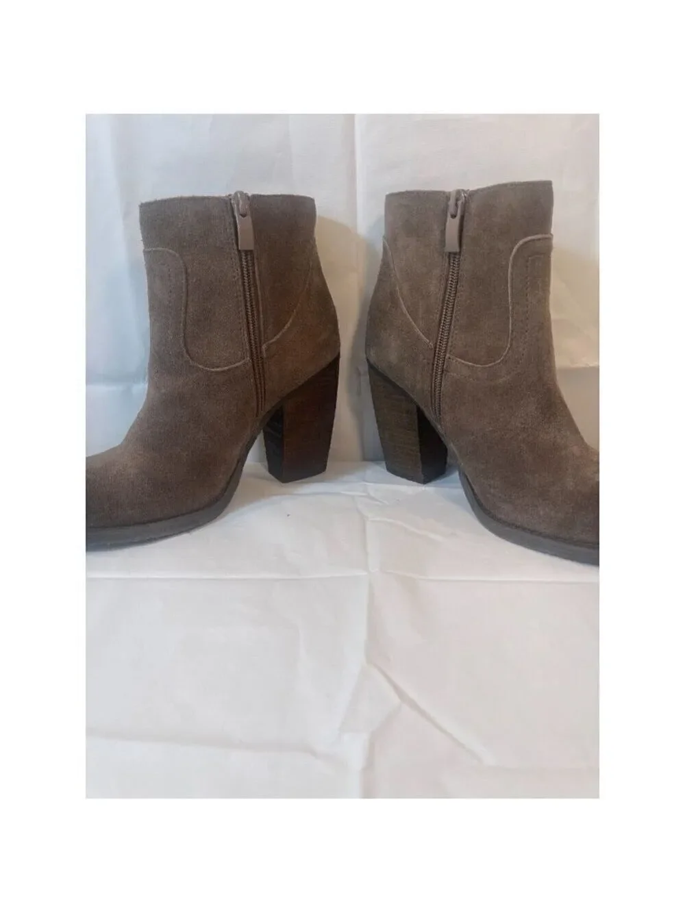 Sbicca Marimba Fringe ankle BOOT WESTERN  Taupe Size 7.5M